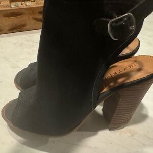 Lucky brand Black open toe mules